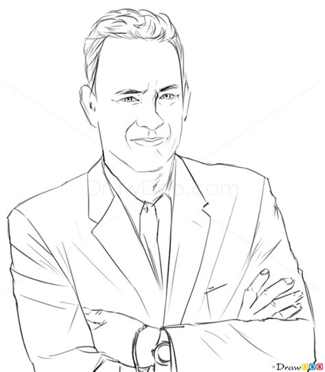 How to Draw Tom Hanks, Famous Actors