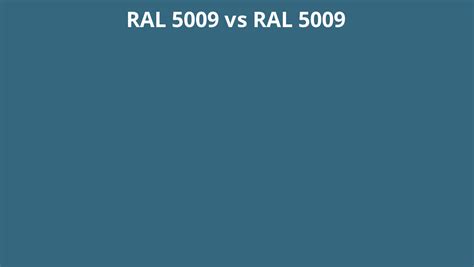 RAL 5009 vs 5009 | RAL colour chart UK