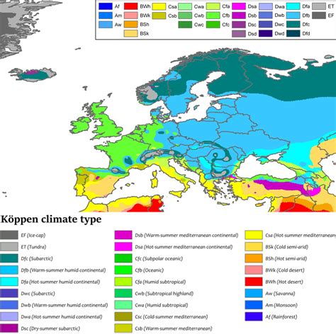 Köppen Climate Map of Europe : r/europe