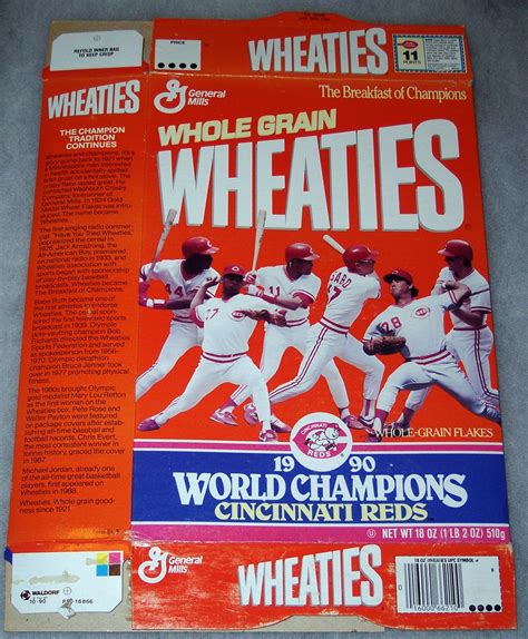 1990 Cincinnati Reds World Champions | Wheaties Box - Wheaties King