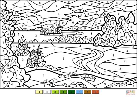 Free Printable Landscape Paint By Numbers - Printable Word Searches