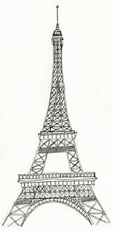 Coloring Pages Eiffel Tower Paris sketch template