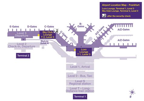 Frankfurt Airport Lounges Map