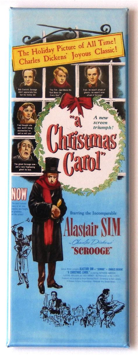 A Christmas Carol 1951 Movie Poster Fridge Magnet 1.5 X 4.5 - Etsy