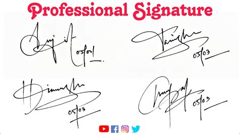 Tips of Signature |Professional signature style|How to create signature #signature # ...