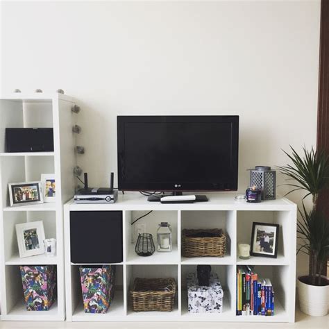 IKEA KALLAX tv unit | Home designs in 2019 | Ikea living room, Kallax shelf, Ikea kallax shelf