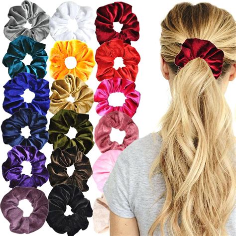 Hair Scrunchies Velvet Elastic Hair Bands Scrunchy Hair Ties - Walmart.com