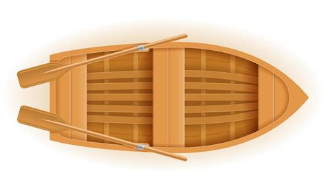 wooden boat top view vector illustration 492537 Vector Art at Vecteezy