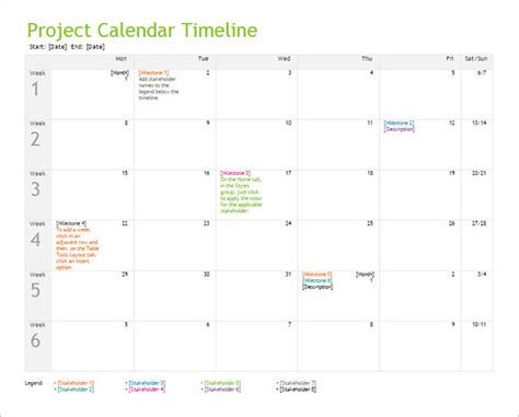 FREE 10+ Calendar Timeline Templates in Google Docs | MS Word | Pages ...