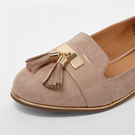 Lyst - River Island Light Pink Tassel Loafers in Pink