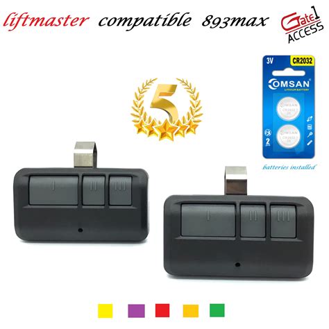 2 Pack for LiftMaster 893MAX Visor Style Garage Door Opener Remote Transmitter 81LM 371LM 373LM ...