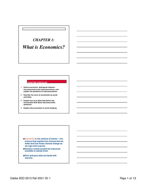 What is Economics - Lecture Slides | ECO 2013 - Docsity