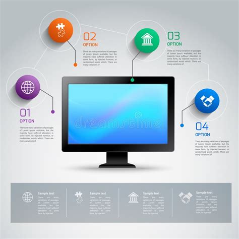 Computer Infographic Template Stock Vector - Illustration of ...