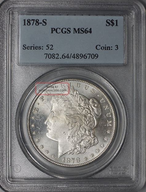 1878 - S Morgan Dollar Pcgs Ms64