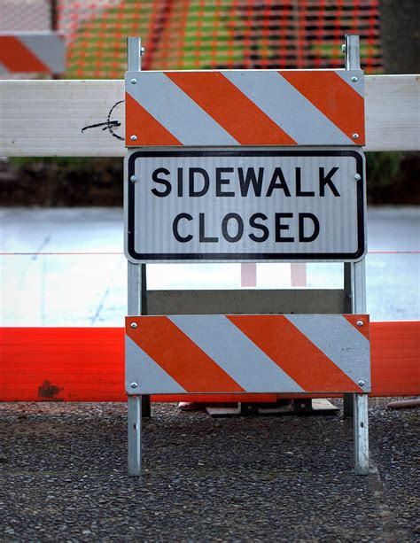 Sidewalk Closed Sign Photograph by Joseph Skompski - Pixels