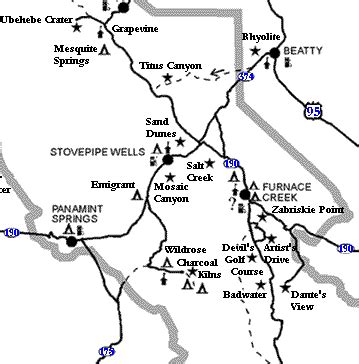 Death Valley Desert Map | Draw A Topographic Map