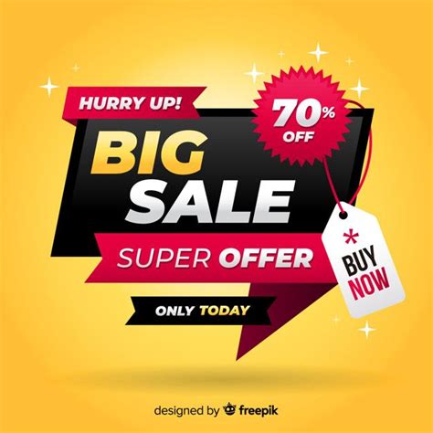 Free Vector | Big sale banner in flat design | Big sales banner, Sale ...