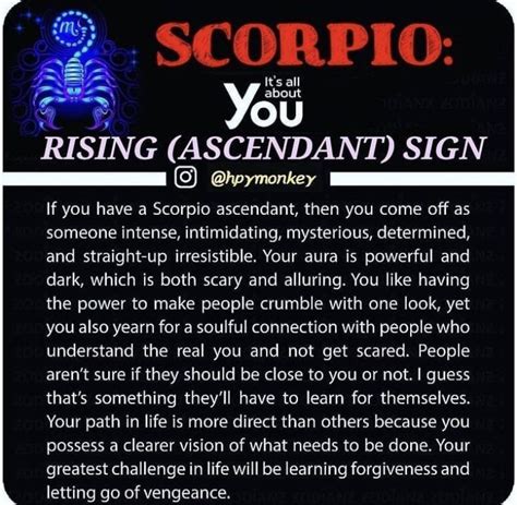 Scorpio Ascendant Sign