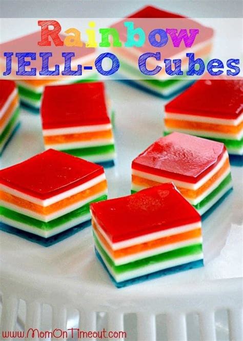 Rainbow JELLO Cubes are perfect for St. Patrick's Day or any day you want to bring a smile to ...