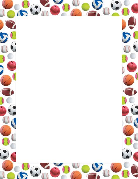 Sports Ball Border Poster - Classroom Decor