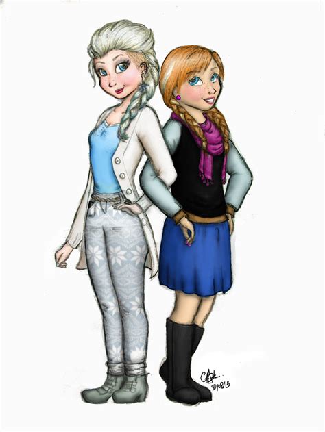 Modern Elsa and Anna - Disney Princess Photo (37362708) - Fanpop