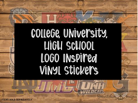 College Logo Inspired Laminated Stickers University Logo | Etsy in 2022 ...