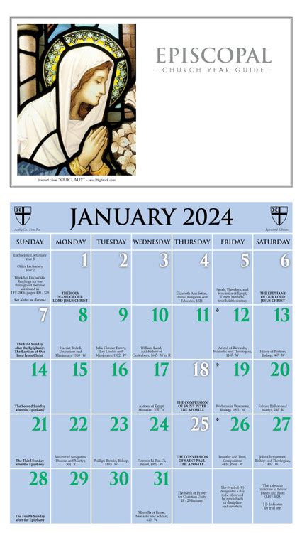 Episcopal Church Year Guide Kalendar (Calendar) 2024 - Episcopal Shoppe