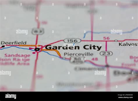 Garden City Kansas USA shown on a Geography map or Road Map Stock Photo - Alamy