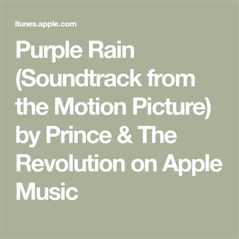 Purple Rain (Soundtrack from the Motion Picture) by Prince & The ...