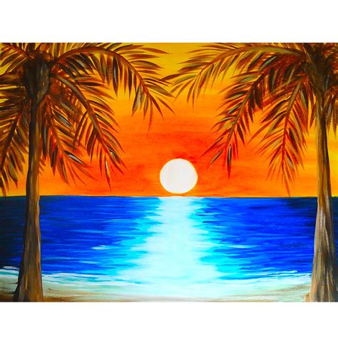 Blue Sunset Painting on the Sea 5D Diamond Painting - 5diamondpainting.com – Five Diamond Painting