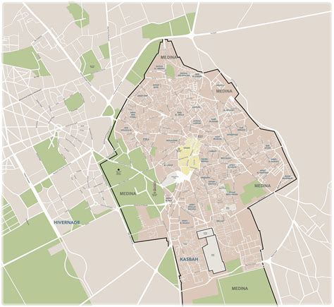 Mapas Detallados de Marrakech para Descargar Gratis e Imprimir