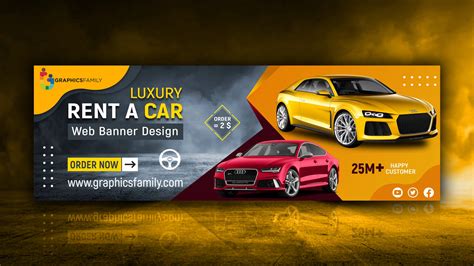 Rent a Car Professional Web Banner Design – GraphicsFamily