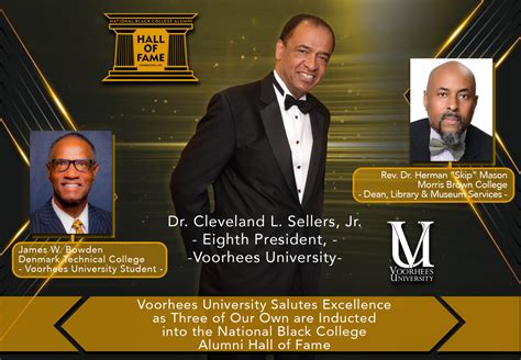 Voorhees Former President, Dean & Student Inducted Into Black College Alumni Hall of Fame - The ...