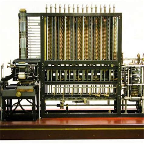 Charles Babbage's design for a mechanical computer. In 1991, British scientists worked on these ...