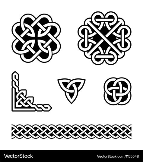 Celtic knots patterns Royalty Free Vector Image