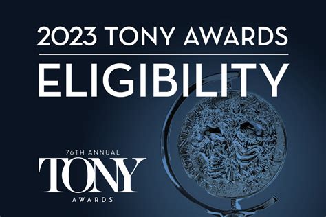 Tony Awards Eligibility for 2023 – Part 1 | The American Theatre Wing's Tony Awards®