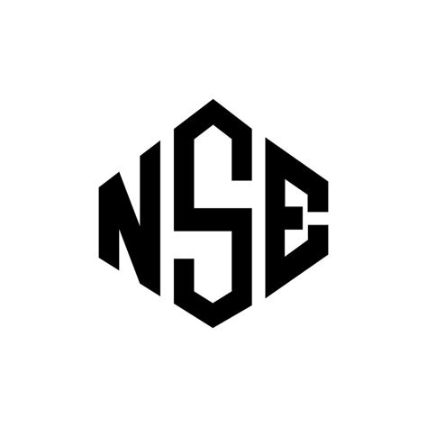 NSE letter logo design with polygon shape. NSE polygon and cube shape ...