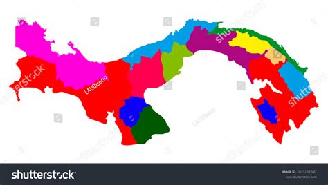 Political Map Panama Stock Vector (Royalty Free) 1033152697 | Shutterstock