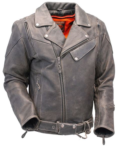 Jamin' Leather - Vintage Brown Leather Motorcycle Jacket w/Vents & Belt ...