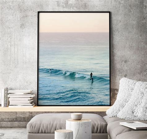 Surf photography, beach wall art print, ocean water surfing, coastal ...