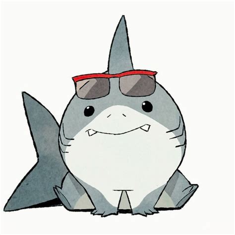 jeff the land shark | Cute drawings, Shark art, Cute doodles