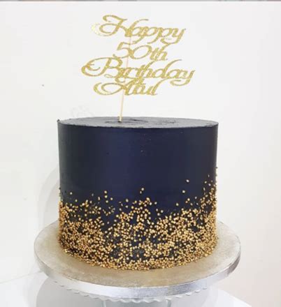 Gold Glitter Birthday Cake | Kake Temptations