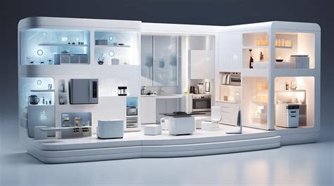 Premium AI Image | Futuristic Internet connected smart home with various devices house