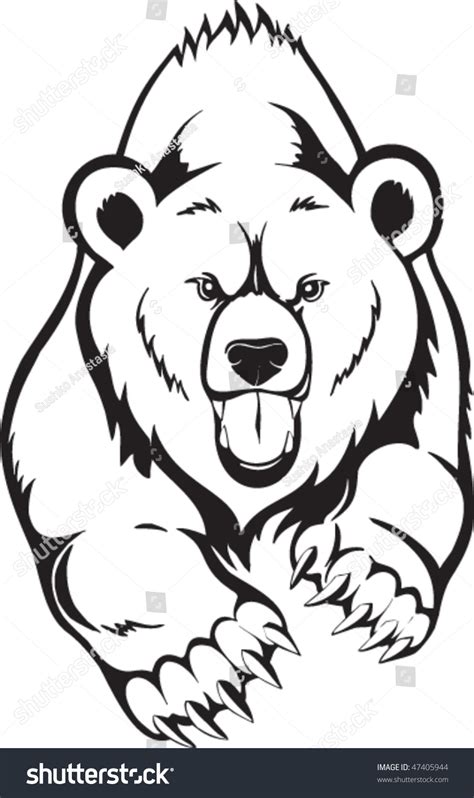 Brown Bear Grizzly Vector Stock Vector (Royalty Free) 47405944 ...