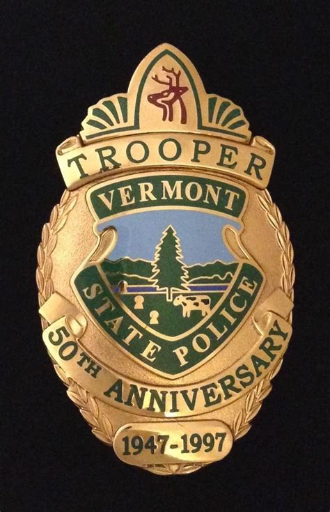 OBSOLETE Vermont State Police Badge Trooper - ELHN Badge Highway Patrol ...