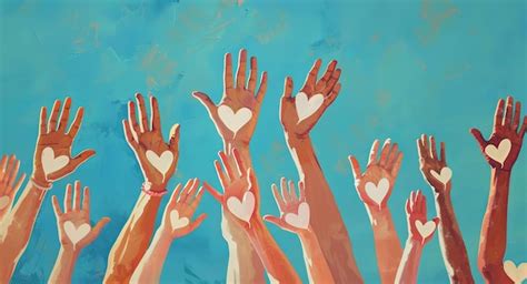 Premium Photo | Charity artwork and illustration of colourful hands ...