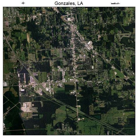 Aerial Photography Map of Gonzales, LA Louisiana