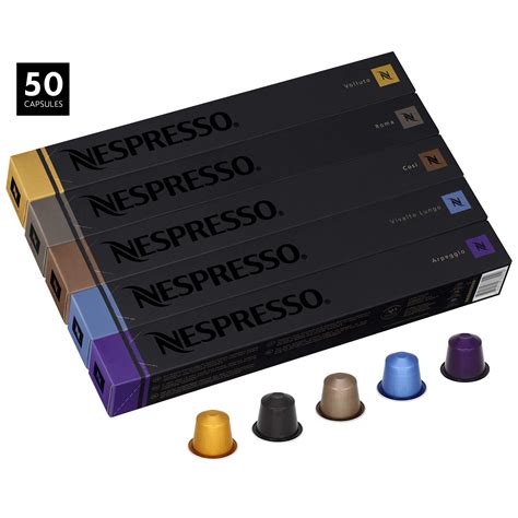 Nespresso Variety Pack OriginalLine Capsules, 50 Count Espresso Pods, Assorted Light & Split ...