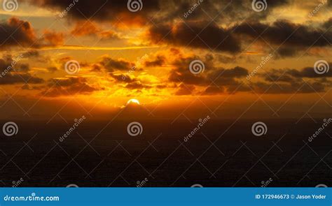 A Dramatic Sunrise Over the Pacific Ocean Stock Image - Image of beautiful, nature: 172946673