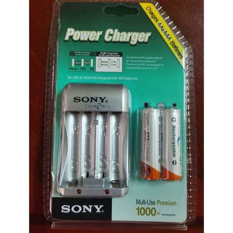 AA and AAA battery charger SONY Compact Charger With Rechargeable ...